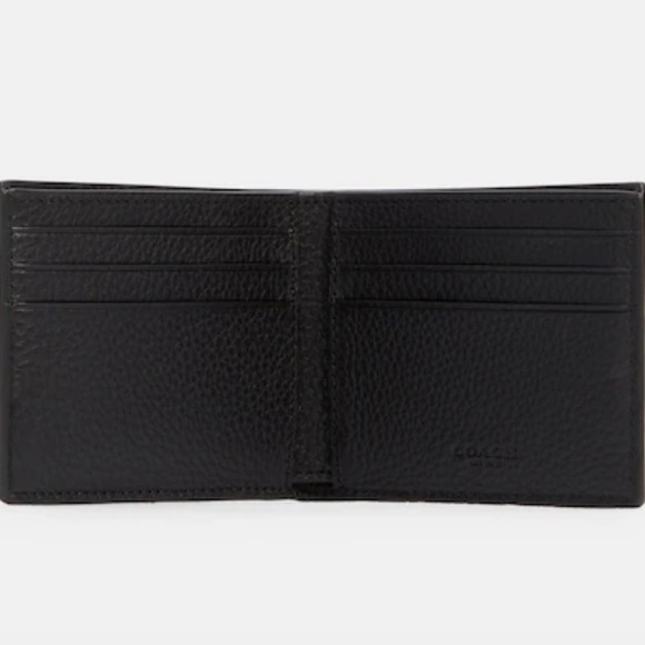 Authentic Coach Slim Billfold Wallet with Varsity Stripe NWT - Picture 2 of 2